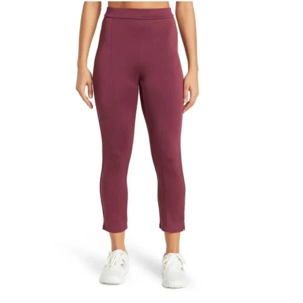 Zella Women's Sobo Ankle Cropped Pull On Purple Nectar Pants Small NWT